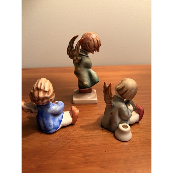 3 Hummel Angels Figurines Christmas Nativity One Mini Candle Holder - Picture 2 of 9